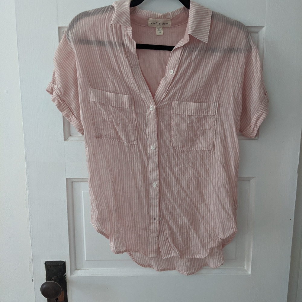 Anthropologie x cloth and stone striped button down